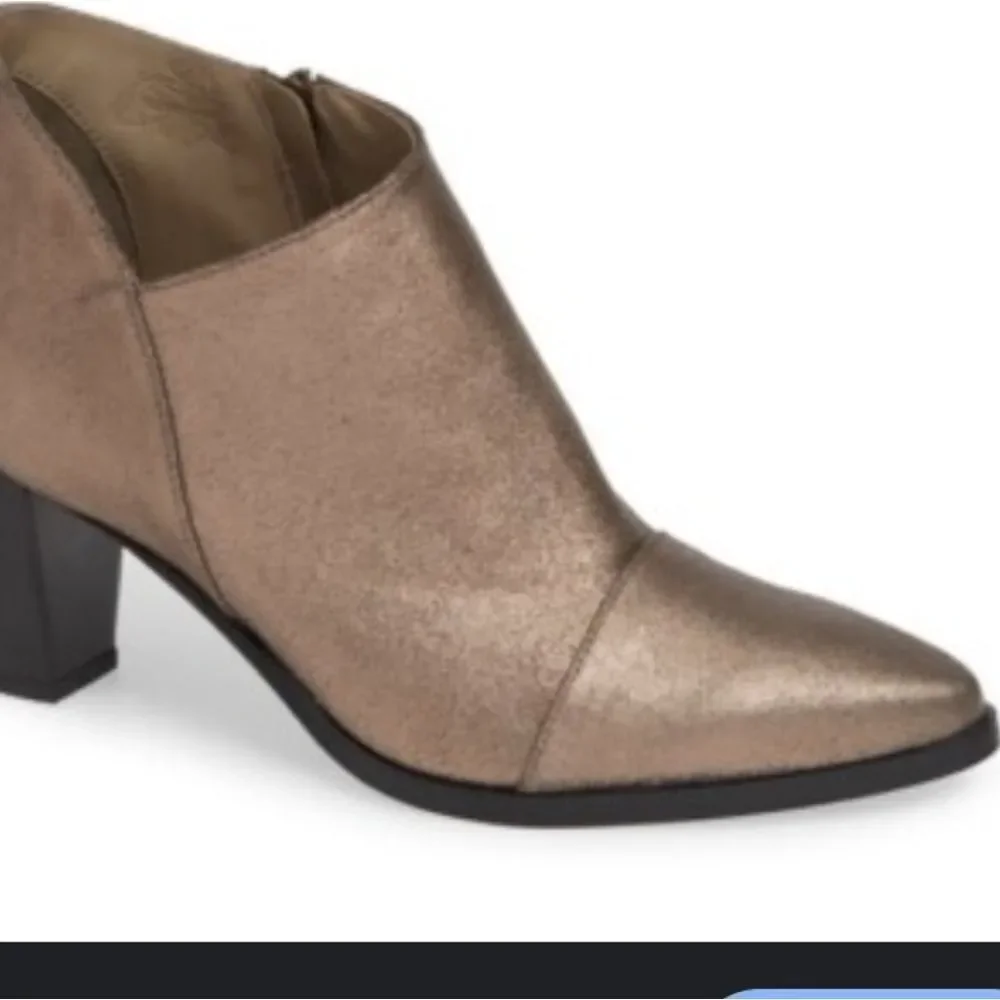 Italeau Metallic Bronze Marisa Leather Booties